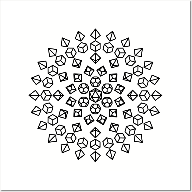 Mandala Polyhedral Dice Wall Art by OfficialTeeDreams